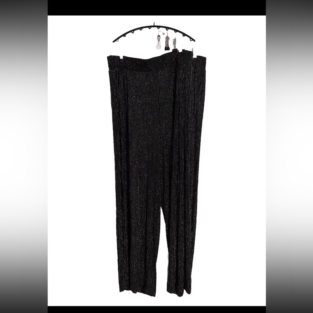 Torrid Tall Wide Leg Pants Sparkle Pin Stripe 3x Stretchy